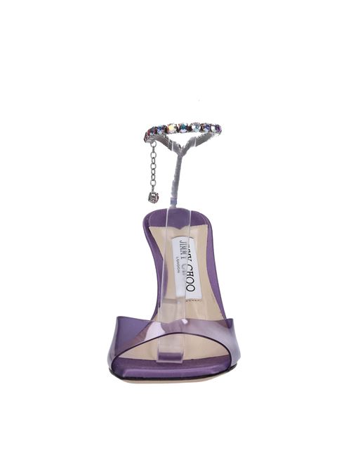 Sandali in plexi e strass JIMMY CHOO | SAEDA SANDAL 100 GJXGLICINE